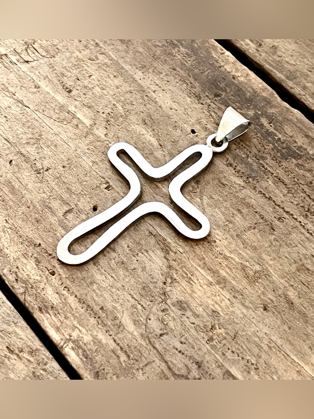 Vintage Large Taxco Mexico 925 Sterling Silver Openwork Cross Pendant - Picture 7 of 12